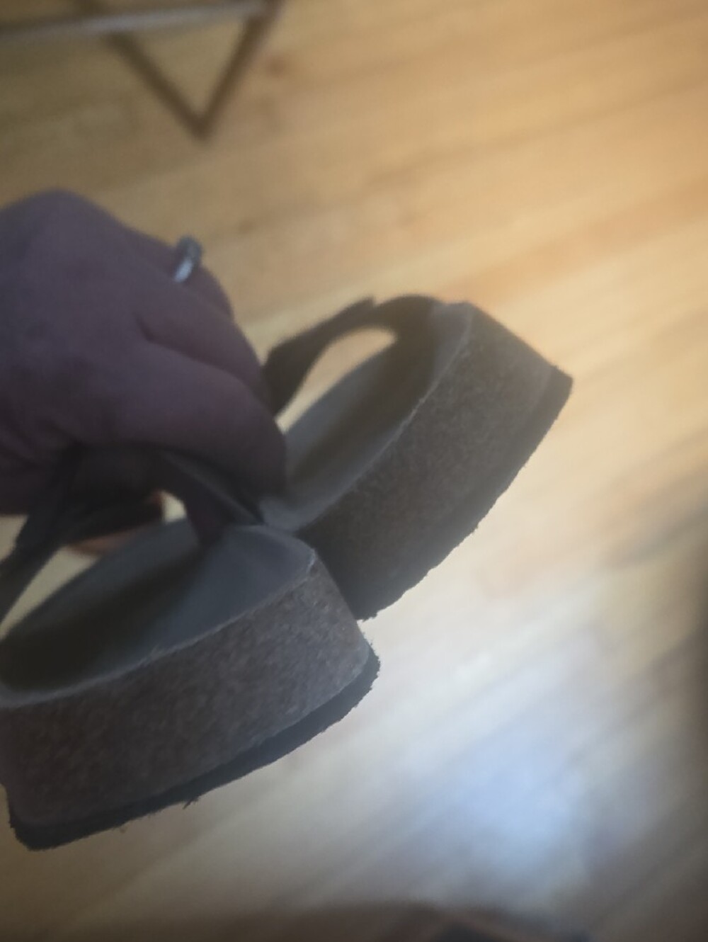 AEROSOLES Brown Double Buckle Cork Footbed Sandals Size 10 - Picture 4 of 6